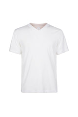 T-SHIRT SCOLLO V COTONE JERSEY