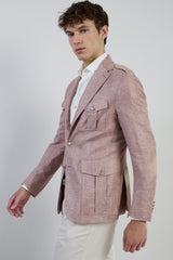 GIACCA MONOPETTO LINO CASHMERE SETA