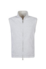 GILET REVERSIBILE COTONE LINO E LANA NYLON