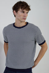 MAGLIA GIROCOLLO COTONE RIGATO