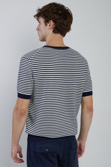 MAGLIA GIROCOLLO COTONE RIGATO