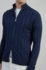 MAGLIA FULL ZIP COTONE SETA CASHMERE