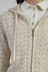 MAGLIA FULL ZIP COTONE LINO