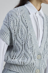 CARDIGAN LINO COTONE SETA