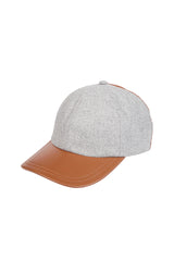 CAPPELLO LANA SETA CASHMERE E PELLE