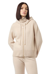 MAGLIA FULL ZIP CASHMERE CON TIPPING