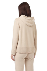 MAGLIA FULL ZIP CASHMERE CON TIPPING