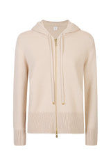 MAGLIA FULL ZIP CASHMERE CON TIPPING