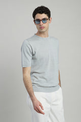 MAGLIA GIROCOLLO LINO E COTONE