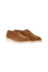 SCARPA STRINGATA PELLE VITELLO SCAMOSCIATO