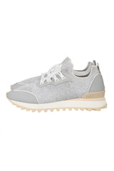 MESH AND RUBBERIZED LEATHER SHOE