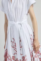 VESTITO POPELINE DI COTONE CON RICAMO