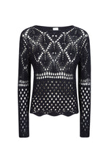MAGLIA GIROCOLLO LINO SETA