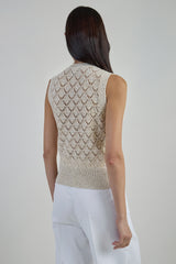 MAGLIA SMANICATA COTONE LINO