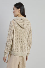 MAGLIA FULL ZIP LINO COTONE SETA