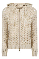 MAGLIA FULL ZIP LINO COTONE SETA