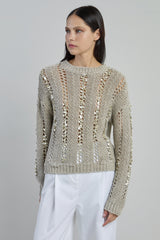 MAGLIA GIROCOLLO LINO