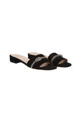 SANDALI SUEDE CON STRASS