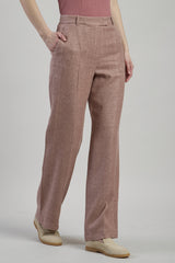 PANTALONE LINO LANA SETA