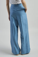 PANTALONE LANA SETA LINO MICRO SPINA
